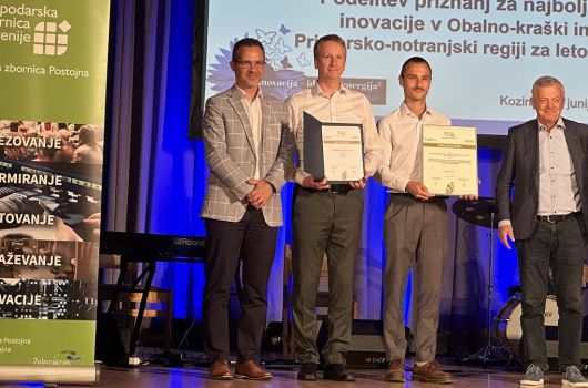 Postojna Regional Chamber of Commerce and Industry for the Primorsko-Notranjska Region: ATP Kolektor wins a gold award for innovation